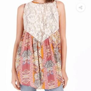 Free People Count Me In Trapeze Floral Combo NWT